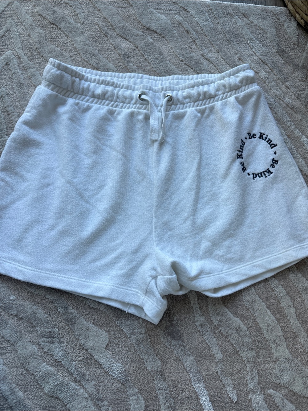 Be Kind White Women's Lounge Shorts
